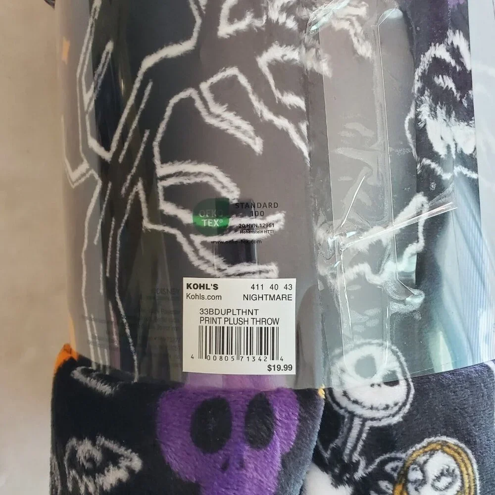 The Nightmare Before Christmas Oversized Big Plush Throw Blanket 5ft. x‎ 6ft.